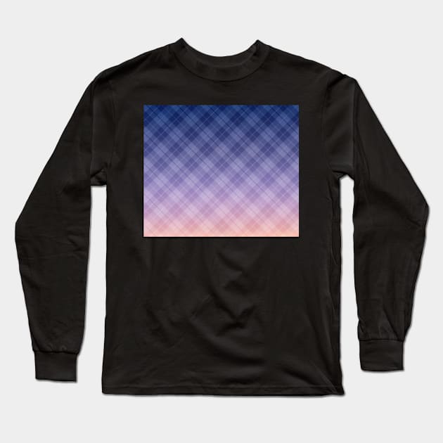 Sunset plaid pattern Long Sleeve T-Shirt by Yarafantasyart